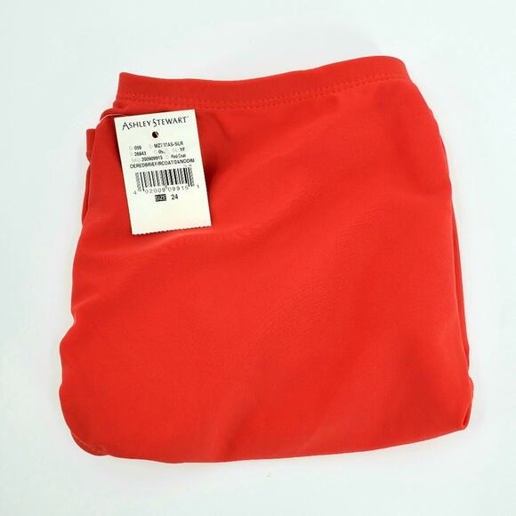 Ashley Stewart Swim Bottom red orange sz 24 - Picture 6 of 7